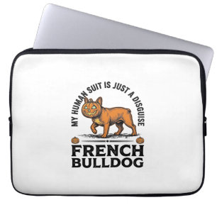 Halloween Französische Bulldogge Kürbiskostüm Shir Laptopschutzhülle