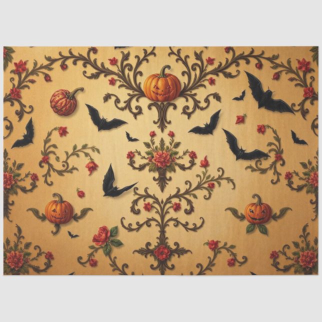 Halloween-Französisches Muster Seidenpapier (Vorderseite)