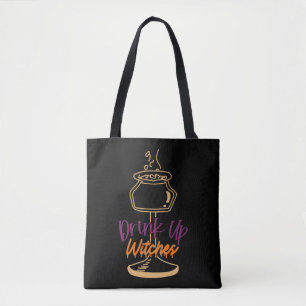 Halloween Frauen trinken auf Hexen, Muster-Kürbis Tasche