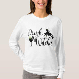 Halloween Frauen trinken Hexen lustiges Hexengesch T-Shirt