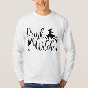 Halloween Frauen trinken Hexen lustiges Hexengesch T-Shirt
