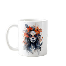 Halloween Frauenhimmel, Aquarellfarben-Tasse