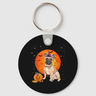 Halloween French Bulldog Trick oder Treat Pumpkin Schlüsselanhänger