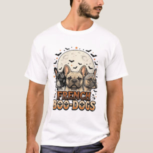 Halloween Frenchie Boo Hunde Lustig Vintage_1 T-Shirt