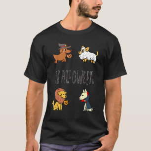 Halloween Freund Hund Corgi Löwe Niedlich T-Shirt