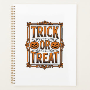 Halloween Friandise Citrouille Crânes Gravure Vint