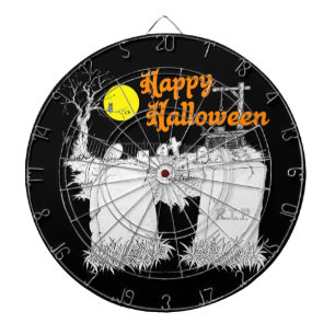 halloween Friedhof Dartscheibe
