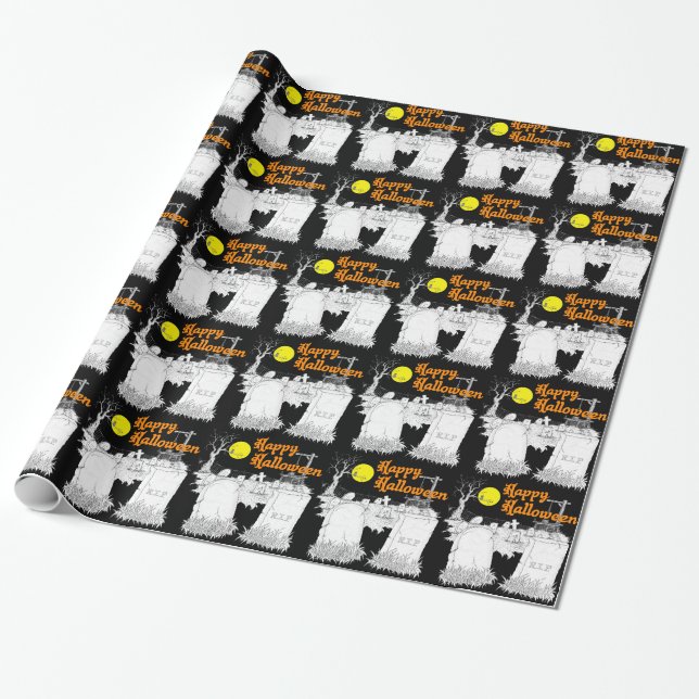 halloween Friedhof Geschenkpapier (Ungerollt)