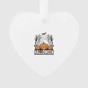 Halloween-Friedhof-Kürbis-vintage Gravur-Design Ornament
