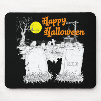 halloween Friedhof Mousepad
