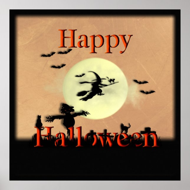 Halloween-Friedhof-Poster Poster (Vorne)