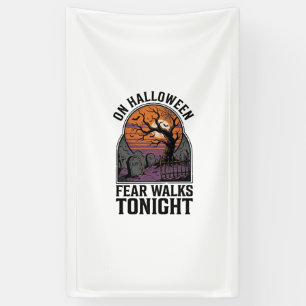 Halloween-Friedhof-Sonnenuntergang-Vintage-Gruseli Banner