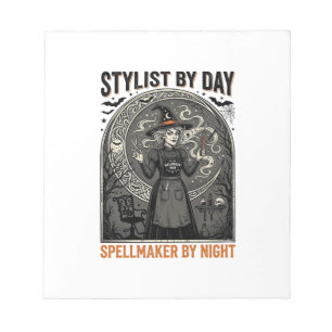 Halloween-Friseur Hexe Vintage-Salon Magie De Notizblock