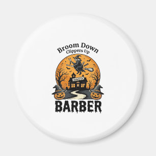 Halloween-Friseur-Shirt Witchy Heimgesucht Salon P Magnet