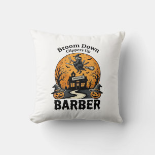 Halloween-Friseur-Shirt Witchy Heunted Salon Pun_1 Kissen