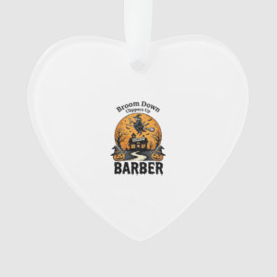 Halloween-Friseur-Shirt Witchy Heunted Salon Pun_1 Ornament