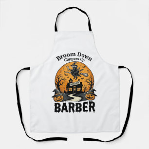 Halloween-Friseur-Shirt Witchy Heunted Salon Pun_1 Schürze
