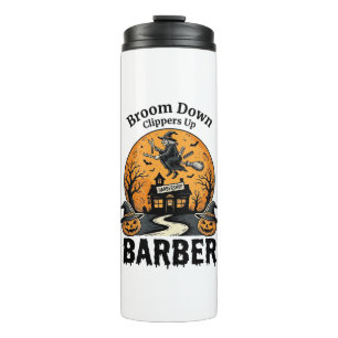 Halloween-Friseur-Shirt Witchy Heunted Salon Pun_1 Thermosbecher