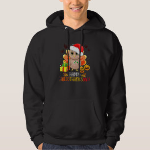 Halloween Frohe Hallothanksmas Eule Weihnachten Da Hoodie