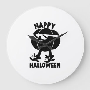 Halloween Frohes Halloween Kürbis Große Wanduhr
