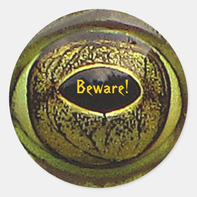 Halloween Frosch Eye Runder Aufkleber (Vorderseite)