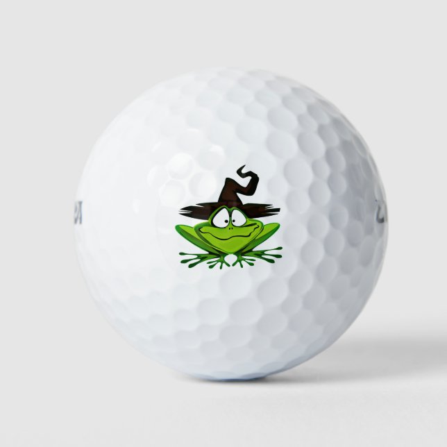 Halloween Frosch Golfball (Vorderseite)