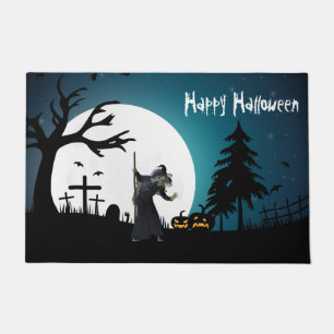 Halloween Fullmoon Hexe Fußmatte