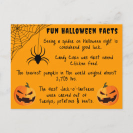 Halloween Fun Fakten Postkarte