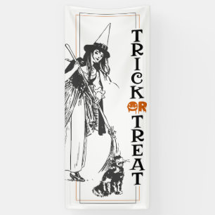 Halloween Fun Rotzunge und Katzentrick oder Trea Banner