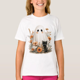 Halloween Fun T - Shirt - Niedliches Geist & Kitti