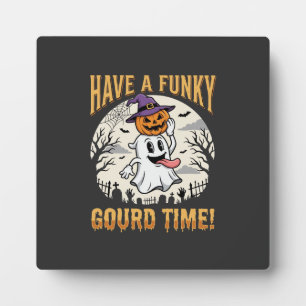 Halloween Funky Kürbis Zeit Geist Kürbis Fotoplatte