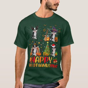 Halloween Funny Boston Terrier Dog Hallo T-Shirt