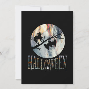 Halloween Funny Cat Halloween Geburtstag Einladung