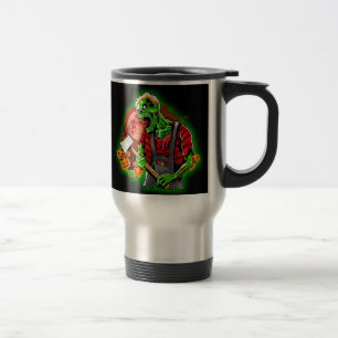 Halloween Funny Green Zombie Ax auf Kaffee Reisebecher