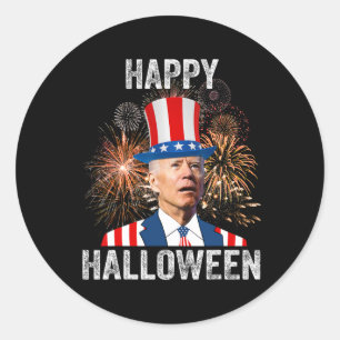 Halloween Funny Happy 4. Juli Anti Joe Biden Runder Aufkleber