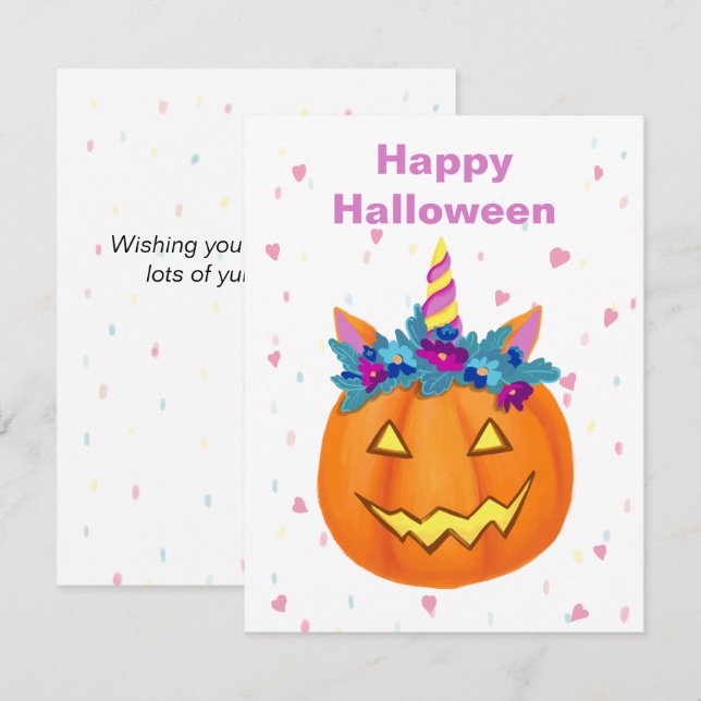Halloween Funny Kürbislaterne Pumpkin Note Card Mitteilungskarte (Vorne/Hinten)