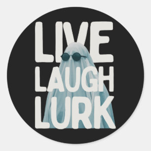 Halloween Funny Lurk Live Laugh Liebe Ghost Kostüm Runder Aufkleber