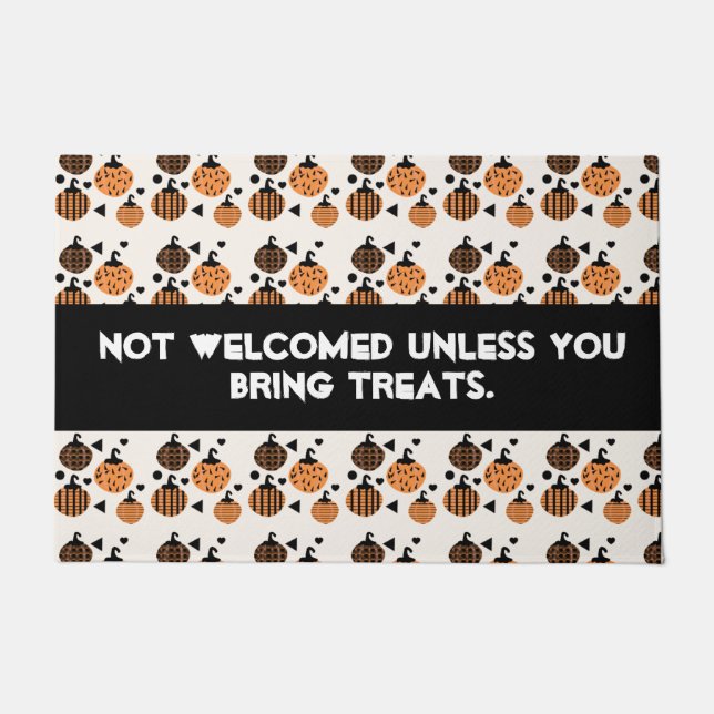 Halloween Funny Quote Confetti | Retro Pumpkins Fußmatte (Vorderseite)