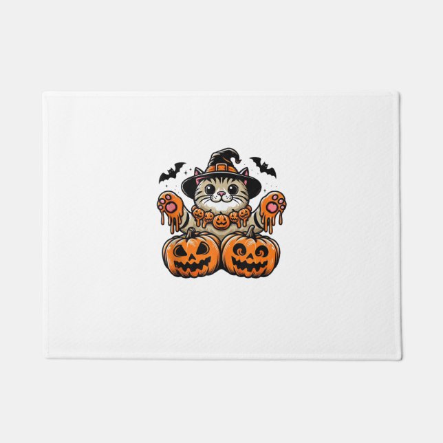 Halloween Funny Spooky Cat Fußmatte (Vorderseite)