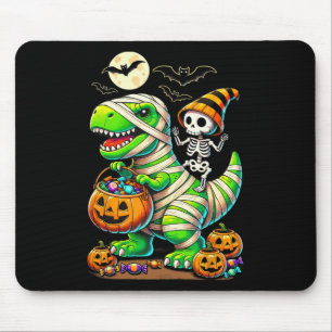 Halloween Funny T Rex Dinosaur Mummy Boys Trick Tr Mousepad