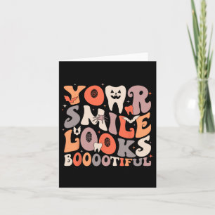 Halloween Funny Teeth Dentist Ghost Your Smile Loo Karte