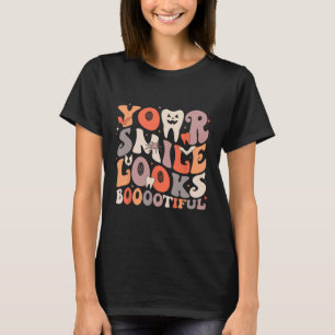 Halloween Funny Teeth Dentist Ghost Your Smile Loo T-Shirt