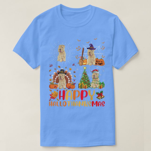 Halloween Funny Wheaten Terrier Dog Hall T-Shirt (Design vorne)