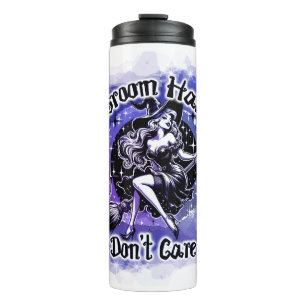 Halloween Funny Witz Riding Broom Thermal Tumbler Thermosbecher
