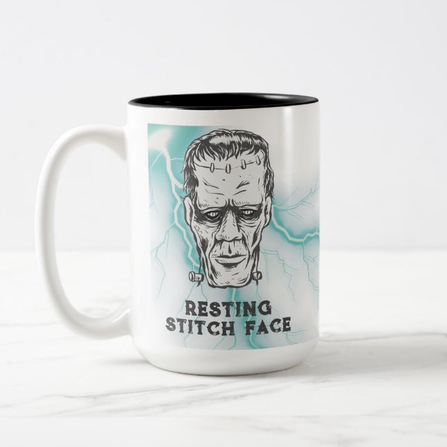 Halloween Funny Zweifarbige Tasse (Links)