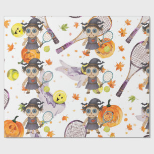 Halloween für den Tennisspieler Geschenkpapier