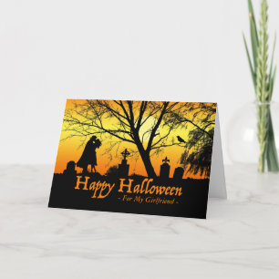 Halloween für die Freundin, Couple Kissing, Friedh Karte
