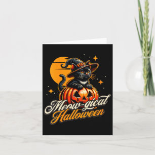 Halloween für Frauen - Magische schwarze Katze Hex Karte