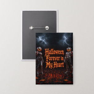 Halloween für immer in meinem Herzen Gothic Kürbis Button