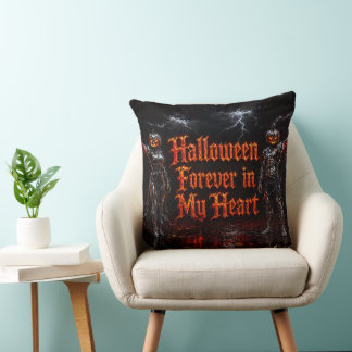 Halloween für immer in meinem Herzen Gothic Kürbis Kissen